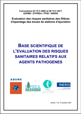 Base scientifique de l'évaluation des risques sanitaires relatifs aux agents pathogènes Convention ADEME Evaluation des risques sanitaires des filières d'épandage des boues de stations d'épuration.PNG