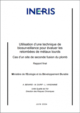 Utilisation d'une technique de biosurveillance pour évaluer les retombées de métaux lourds. Cas d'un site de seconde fusion du plomb.PNG